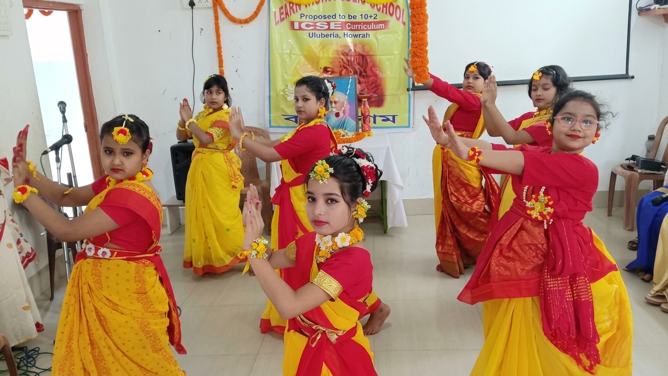 Celebrating the timeless legacy of Rabindranath Tagore through the grace, rhythm, and artistry of our young performers.